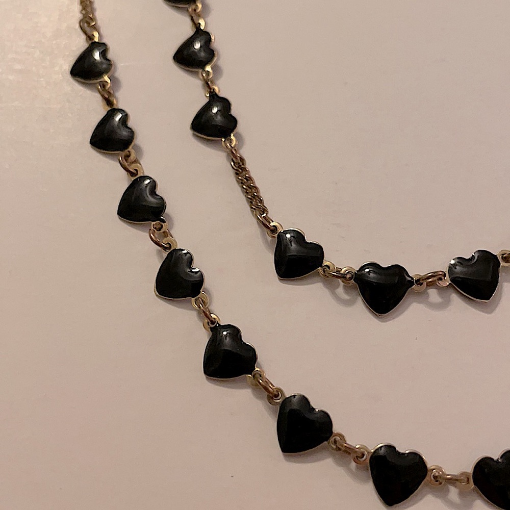 Double Chain Heart necklace